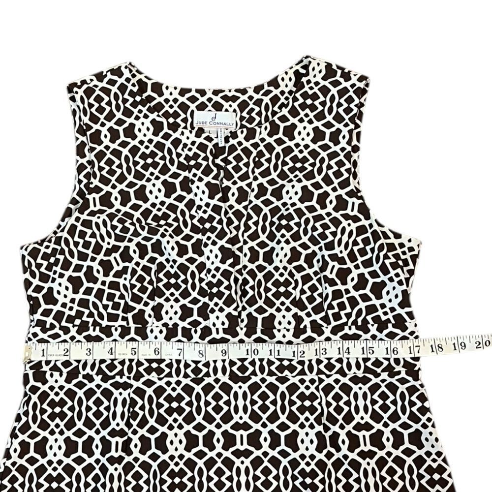 J. Mclaughlin Brown And White Patterned Sleeveles… - image 7